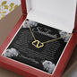 Soulmate Interlocked Hearts - Classic Black and White Rose Message Card