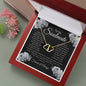 Soulmate Interlocked Hearts - Classic Black and White Rose Message Card