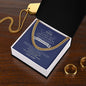 To My Son - Cuban Link (blue and silver message card)