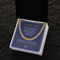To My Son Cuban Link (blue, gold & white message card)