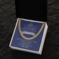 To My Son - Cuban Link (blue and silver message card)