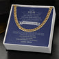 To My Son - Cuban Link (blue and silver message card)