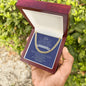 To My Son - Cuban Link (blue and silver message card)