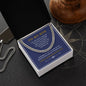 To My Son Cuban Link (blue, gold & white message card)