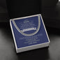 To My Son - Cuban Link (blue and silver message card)