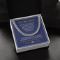 To My Son Cuban Link (blue, gold & white message card)