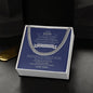 To My Son - Cuban Link (blue and silver message card)