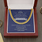 To My Son - Cuban Link (blue and silver message card)