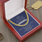 To My Son - Cuban Link (blue and silver message card)
