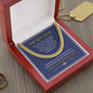To My Son Cuban Link (blue, gold & white message card)