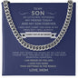 To My Son - Cuban Link (blue and silver message card)