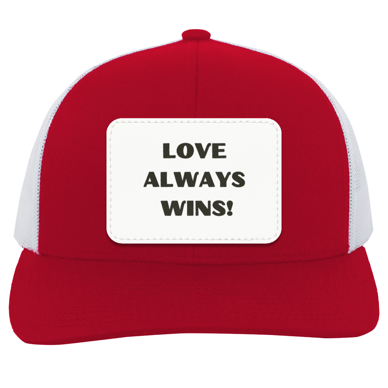 Black Love Always Wins Trucker Snap Back w/ Black Text