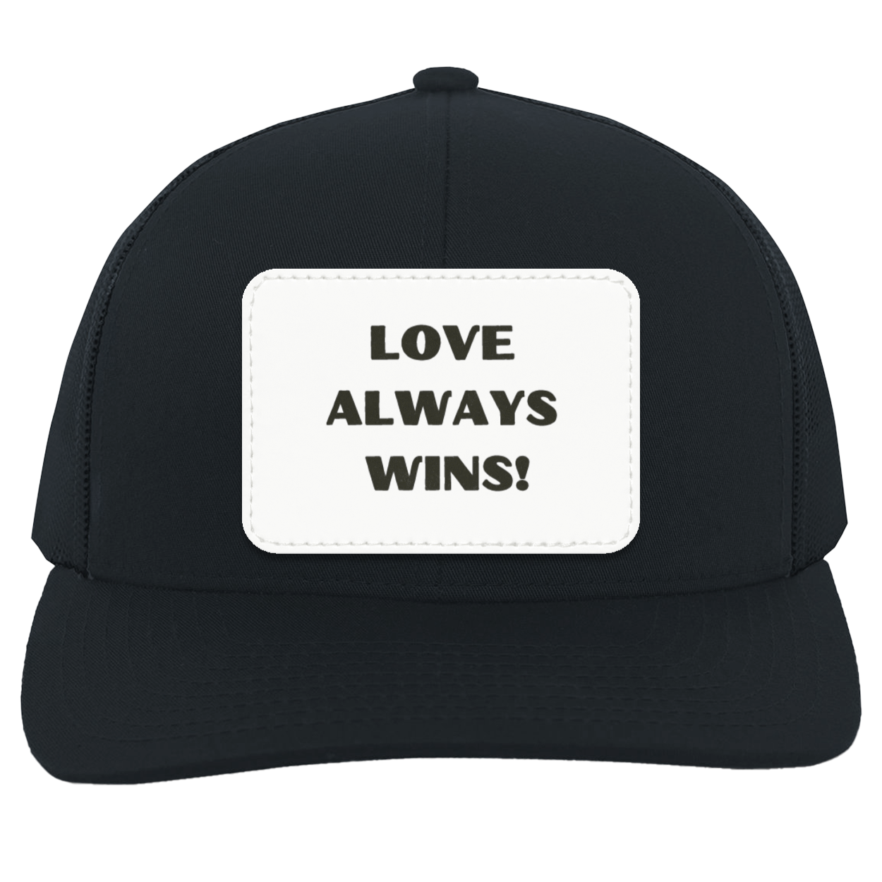 Black Love Always Wins Trucker Snap Back w/ Black Text