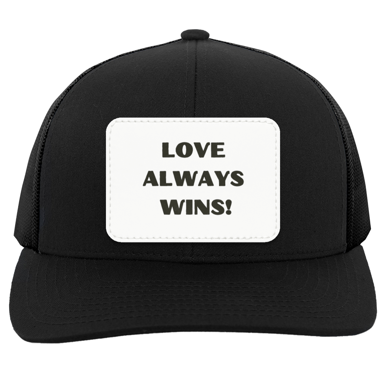 Black Love Always Wins Trucker Snap Back w/ Black Text